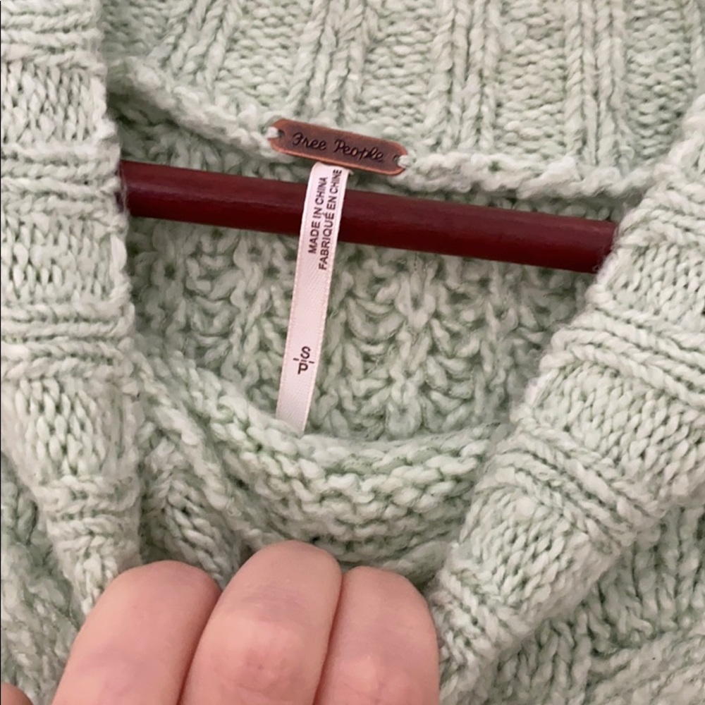 Free People Carousel Sweater Mint Green S NWT - Picture 5 of 7